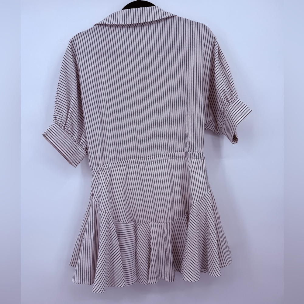 Miou Muse Striped Button Front Babydoll Dress Size S - Picture 7 of 7